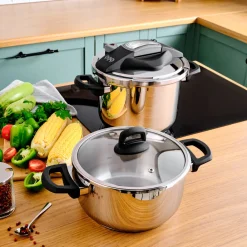 Karaca Perfect Gray 4 + 6 Liter Schnellkochtopfset Grau02 Clearance