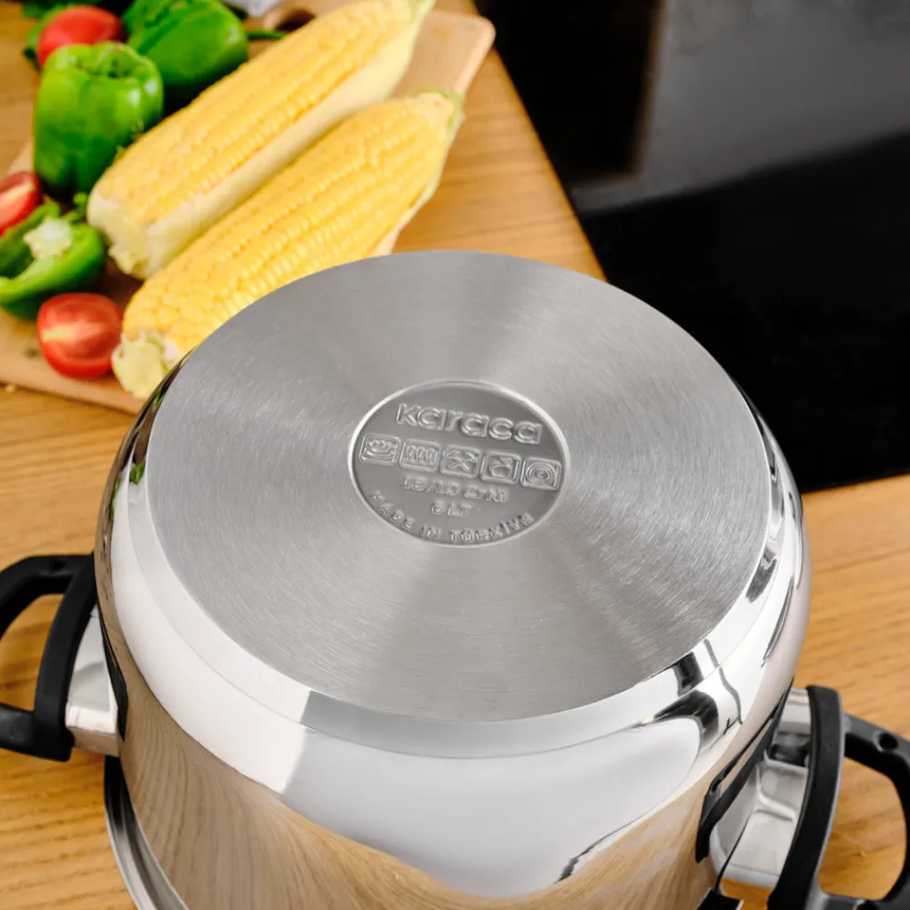 Karaca Perfect Gray 4 + 6 Liter Schnellkochtopfset Grau02 Clearance