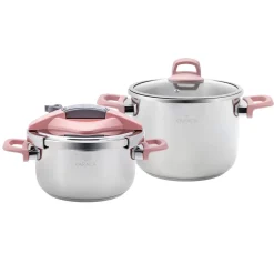 Karaca Perfect Pink 4+6 Liter Schnellkochtopf-Set Rosa01 Best