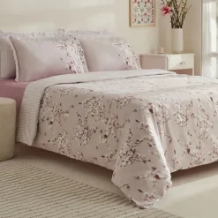 Karaca Pesla Bettwäsche-Set aus 100 % Baumwoll-Satin, Einzelbett, Rosa Best