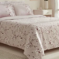Karaca Pesla Bettwäsche-Set aus 100 % Baumwoll-Satin, Einzelbett, Rosa Best