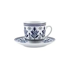 Karaca Peyker Kaffeetassen-Set für 6 Personen, 85 ml Blau01 Best