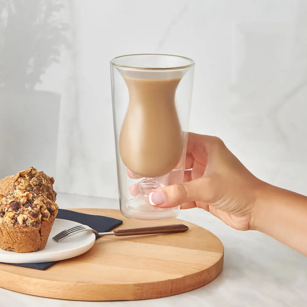 Karaca Pia Doppelwandiges Latte Glas 300 ml Klar Outlet