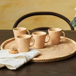 Karaca Pisa Stoneware Espresso Türkische Kaffeetasse Set für 4 Personen, 4 Teilig, Braun Beıge01 Discount