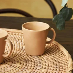 Karaca Pisa Stoneware Espresso Türkische Kaffeetasse Set für 4 Personen, 4 Teilig, Braun Beıge01 Discount