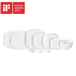 Karaca Plato für 12 Personen Geschirrset, 59 Teilig, New Generation Bone Gold Outlet