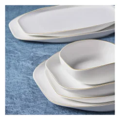 Karaca Plato für 12 Personen Geschirrset, 59 Teilig, New Generation Bone Gold Outlet
