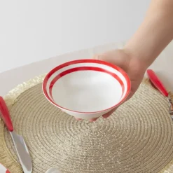 Karaca Polka Dot Porzellan Schale gestreift 14 cm Multıfarben Sale