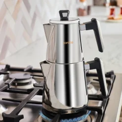 Karaca PowerSteel Pro 316+ Space Teekanne Medium Schwarz01 Clearance