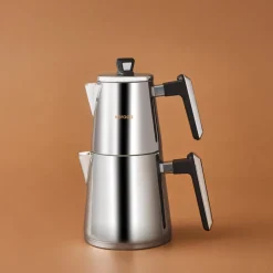 Karaca PowerSteel Pro 316+ Space Teekanne Medium Schwarz01 Clearance