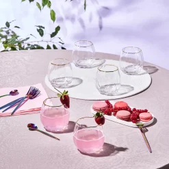 Karaca Priscilla Glas Set für 6 Personen, , 380 ml Gold Outlet