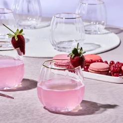 Karaca Priscilla Glas Set für 6 Personen, , 380 ml Gold Outlet