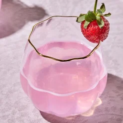 Karaca Priscilla Glas Set für 6 Personen, , 380 ml Gold Outlet