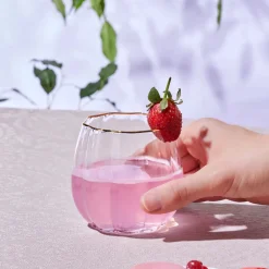 Karaca Priscilla Glas Set für 6 Personen, , 380 ml Gold Outlet
