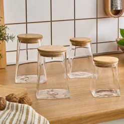 Karaca Prism, 4-Teiliges Vorratsdosen Set Farblös Sale