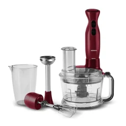 Karaca Pro-Multimax 6 in 1 Mehrzweck-Küchenmaschine, Rot, 2000W Schwarz Rot Clearance