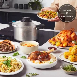 Karaca Quick and Safe Induktions Schnellkochtopf Set 4+6 Lt Farblös Discount