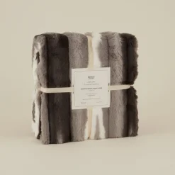 Karaca Rabbit Graue Sherpa Decke 150x200 Gri Clearance