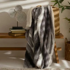Karaca Rabbit Graue Sherpa Decke 130x150 Gri New