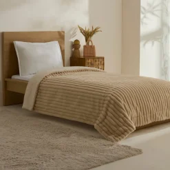 Karaca Rabbit Sher Einzelbettdecke Beige Beıge