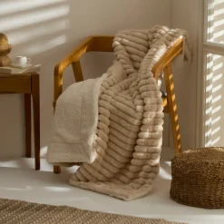Karaca Rabbit Sherpa TV-Decke Beige Beıge Sale