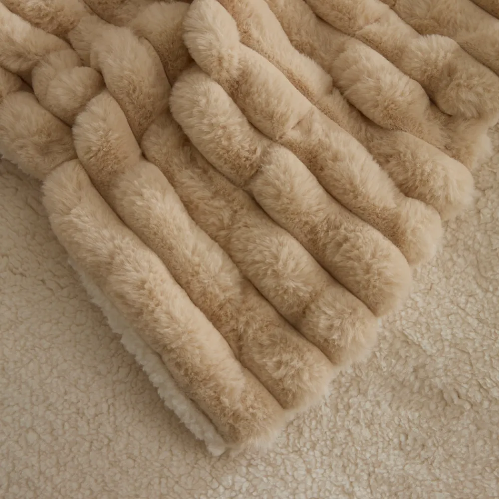 Karaca Rabbit Sherpa TV-Decke Beige Beıge Sale