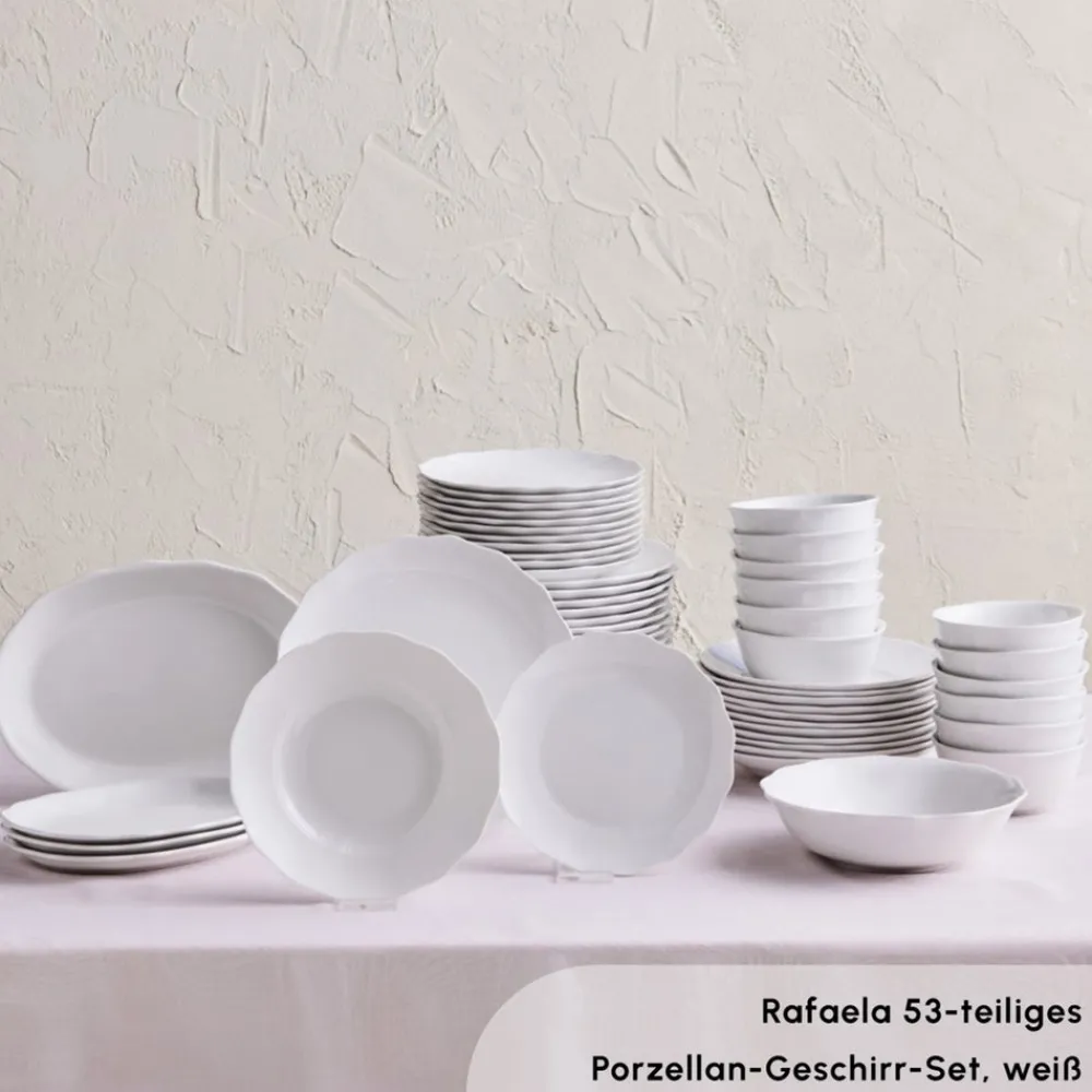 Karaca Rafaela 53-Teiliges 12-Personen Geschirrset Weıß01 Sale