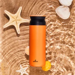 Karaca Rainbow Edelstahl Auslaufsicherer Thermosflasche 500 ml Orange Orange01