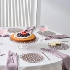 Karaca Rattan Grau-Glitzer 7-teiliges Kuchenset Gri Outlet