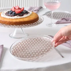 Karaca Rattan Grau-Glitzer 7-teiliges Kuchenset Gri Outlet