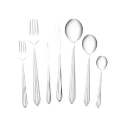 Karaca Rebellion 84-teiliges Edelstahl-Besteckset für 12 Personen, Silber Sale