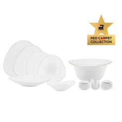 Karaca Red Carpet Collection Fine Pearl Extra Tristan 62-teiliges Geschirrset für 12 Personen Gold Clearance