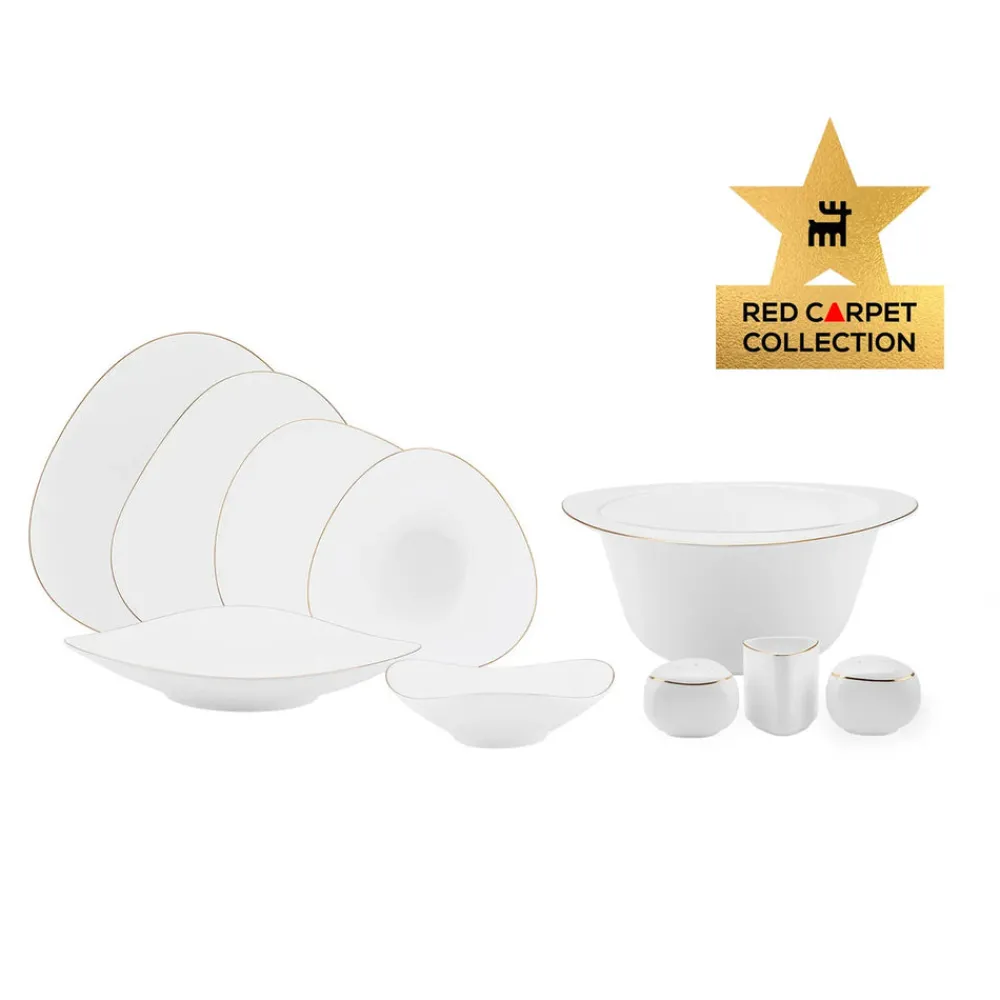 Karaca Red Carpet Collection Fine Pearl Extra Tristan 62-teiliges Geschirrset für 12 Personen Gold Clearance