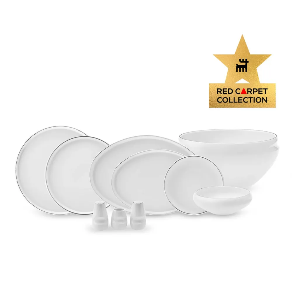 Karaca Red Carpet Collection Streamline Sunset Platinum 59-teiliges Geschirr für 12 Personen Platın Discount