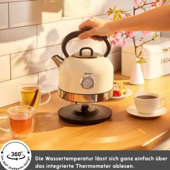 Karaca Retro 2202 Wasserkocher 2200W Creme Sale