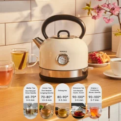 Karaca Retro 2202 Wasserkocher 2200W Creme Sale