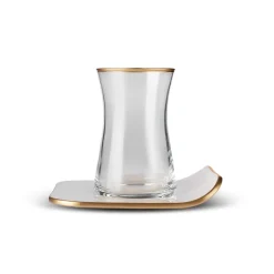 Karaca Retro Creme 6 Personen Platz Teetasse Set, 12 Teilig Creme01 Hot