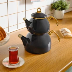 Karaca Retro Emaille Teekannen- Set, Anthrazit Anthracıt01 Discount