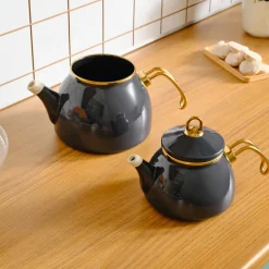 Karaca Retro Emaille Teekannen- Set, Anthrazit Anthracıt01 Discount