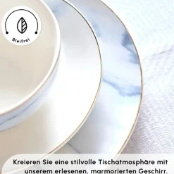 Karaca Ria New 39-teilig Geschirrset für 12 Personen, Grau Best