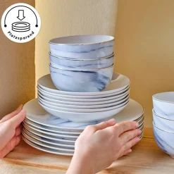 Karaca Ria New 39-teilig Geschirrset für 12 Personen, Grau Best