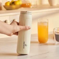 Karaca Rimo Auslaufsicherer Edelstahl-Thermos 600 ml Creme Sale
