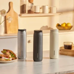 Karaca Rimo Auslaufsicherer Edelstahl-Thermos 600 ml Creme Sale