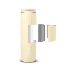 Karaca Rimo Auslaufsicherer Edelstahl-Thermos 600 ml Creme Sale