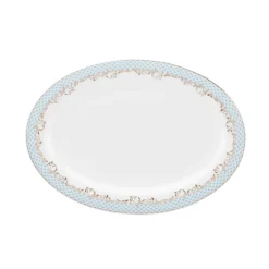 Karaca Rocco 56 Teilig New Generation Bone Geschirrset für 12 Personen Blau01 Sale