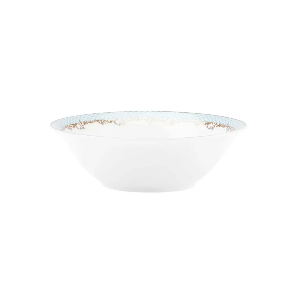 Karaca Rocco 56 Teilig New Generation Bone Geschirrset für 12 Personen Blau01 Sale