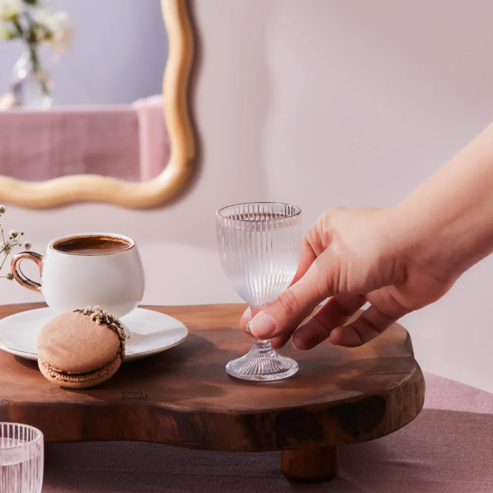 Karaca Rocco 6-Teili Kaffeehausgläser Platin Platın Online