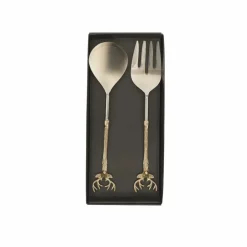 Karaca Roe Gold Service Löffel und Gabelset Sale