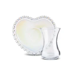 Karaca Rory 12-teiliges Glas Türkisches Teeset für 6 Personen, 14 cm Renksiz Hot