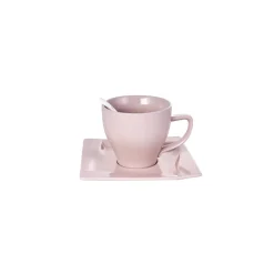 Karaca Rosalie für 6 Personen Frühstücksset und Servierschalen, 32 Teilig Rosa01 Discount
